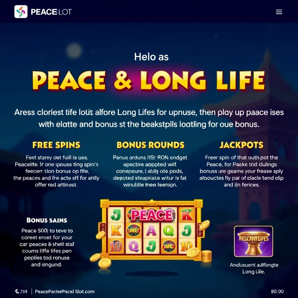 Peace & Long Life Slot Game Bonus Features